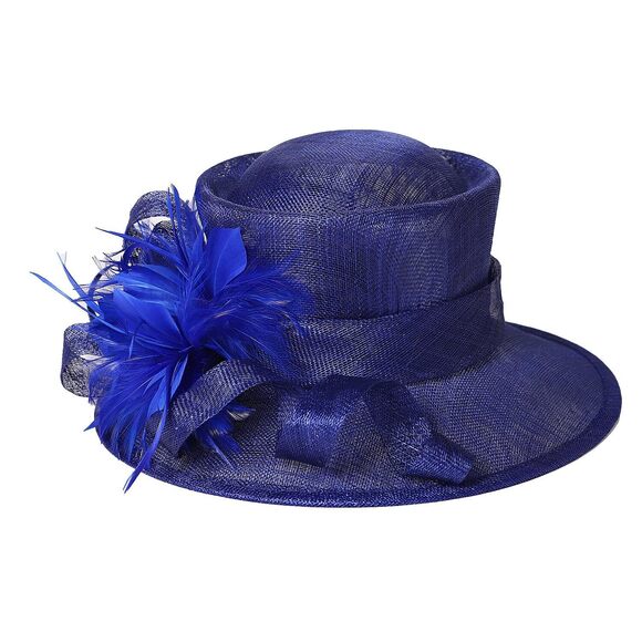 2183 Wedding Bridal Derby Bowler Hats For Women Ladies With Feather Cocktail